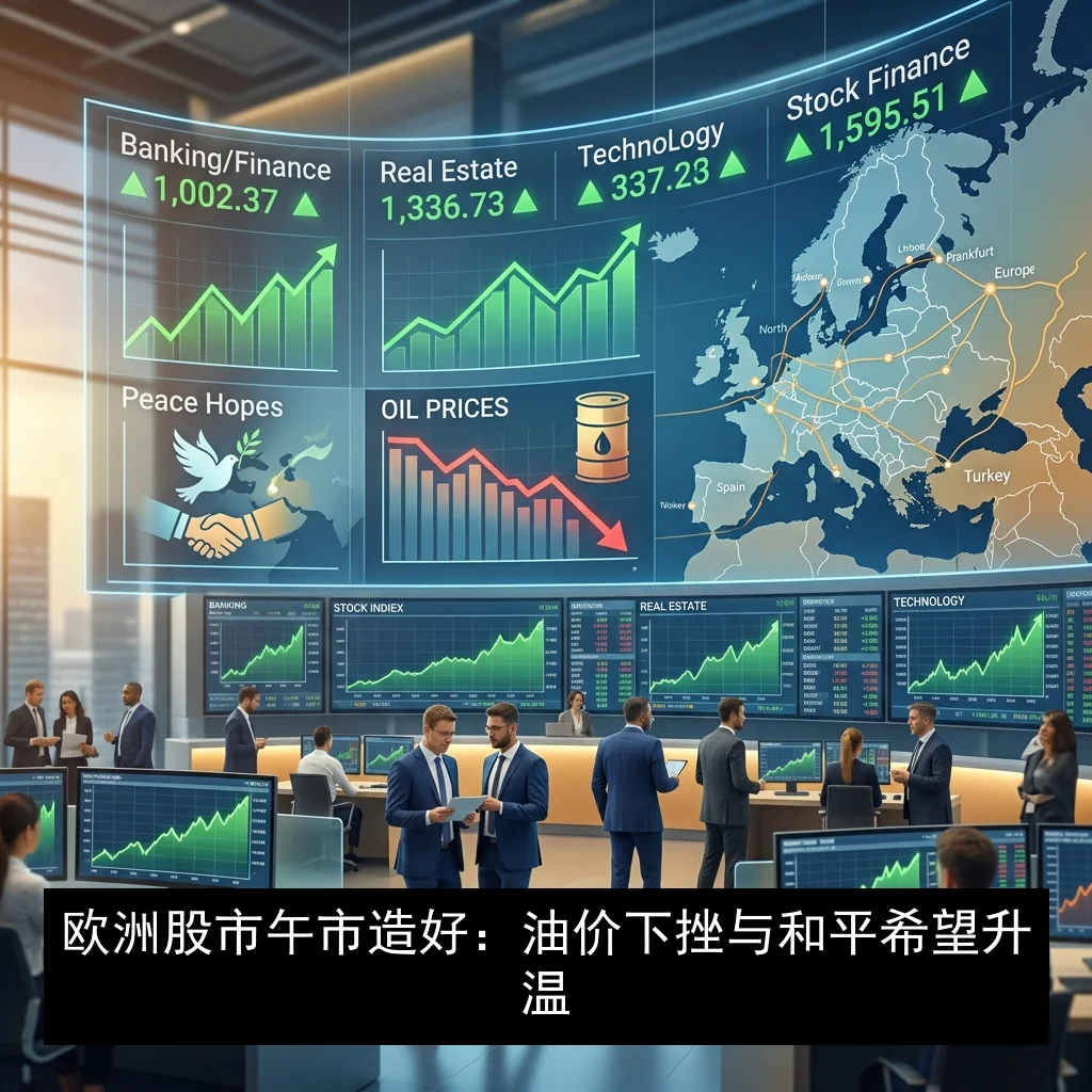 欧洲股市午市造好：油价下挫与和平希望升温