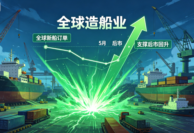 全球新船订单5月放缓，替换需求支撑后市回升