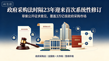 政府采购法修订草案公开征求意见：时隔 23 年首次系统性修订 护航全国统一大市场